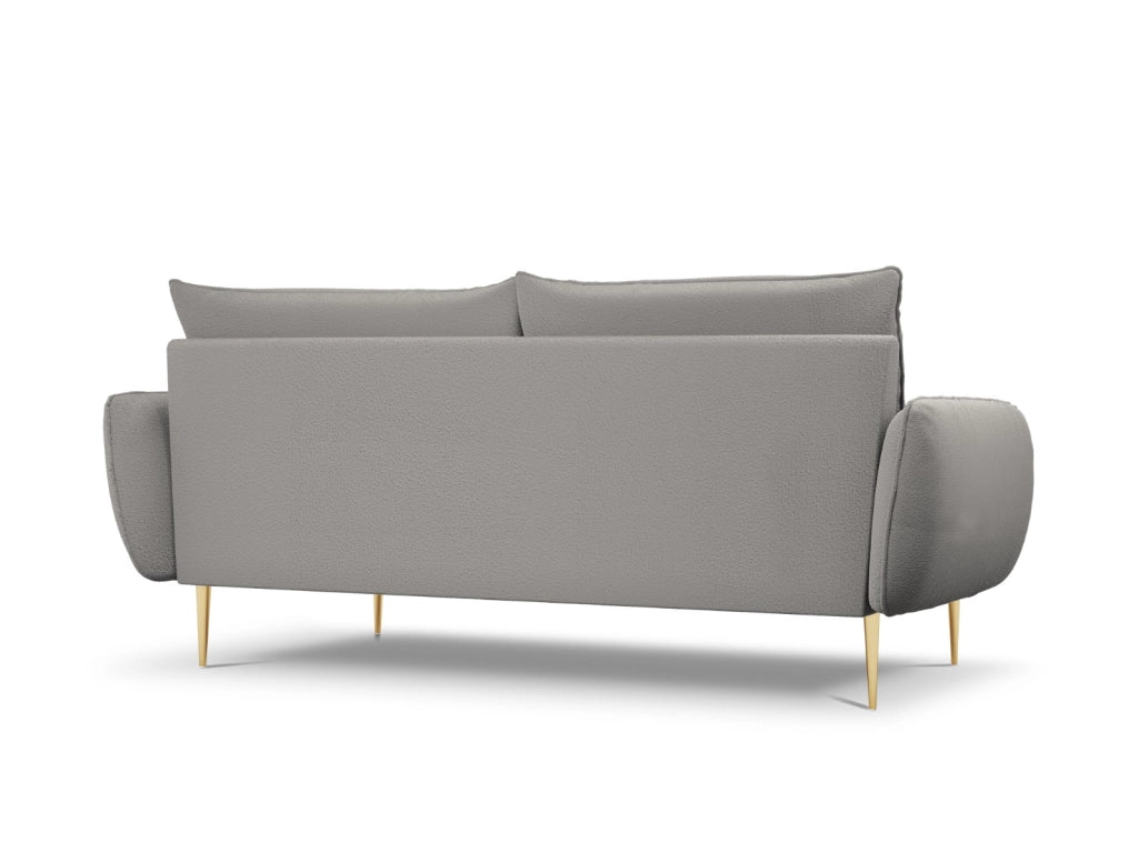 Cosmopolitan Design - Divano "Vienna" 4 posti in bouclé grigio 