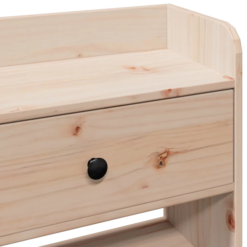 Testiera con Ripiani 100 cm in Legno Massello di Pino