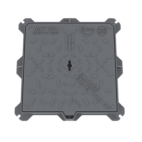 CHIUSINO IN GHISA B125- cm 70 x 70- MCP- pezzi 1