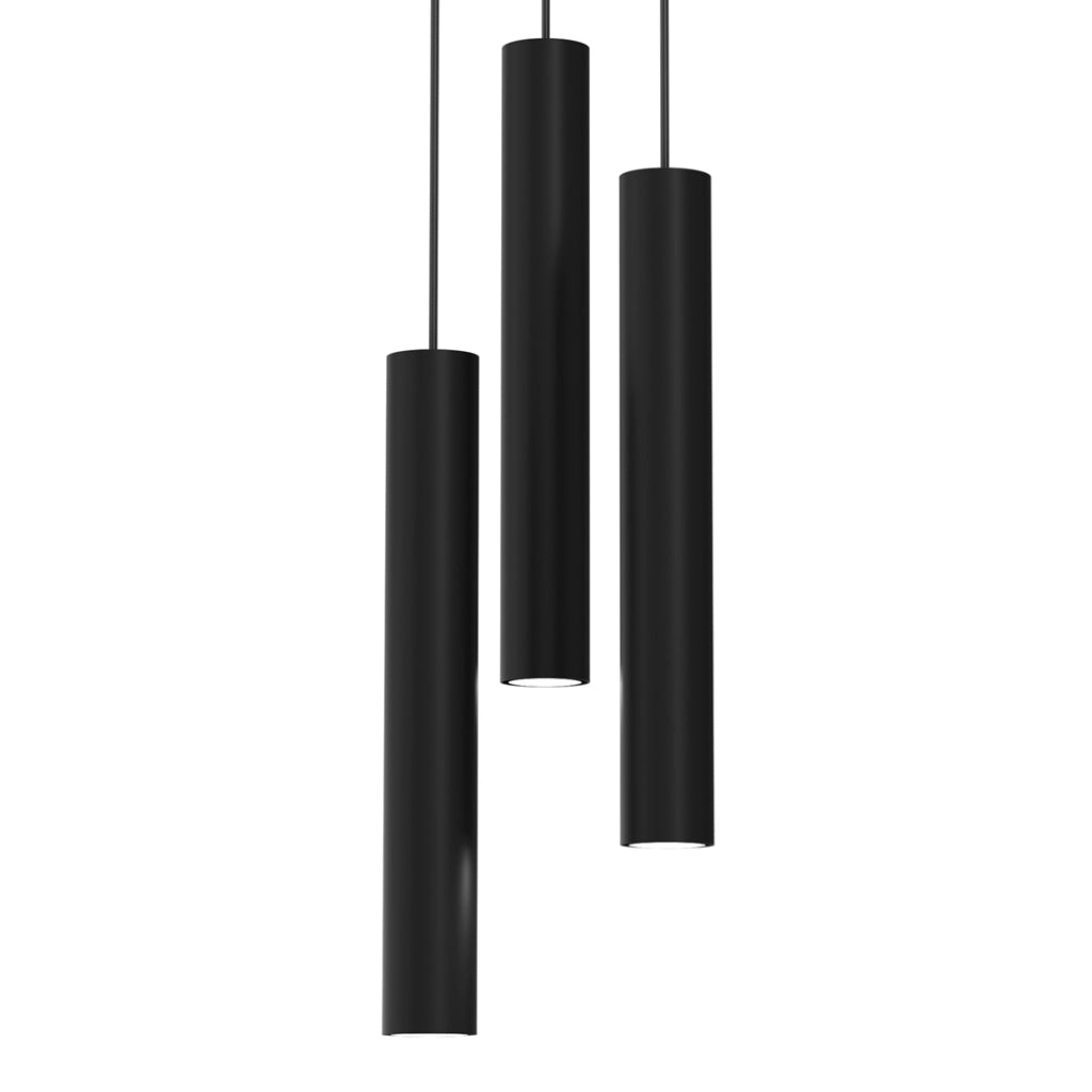 Lampada a sospensione nera 3xGU10 Milagro Hudson Ø30cm