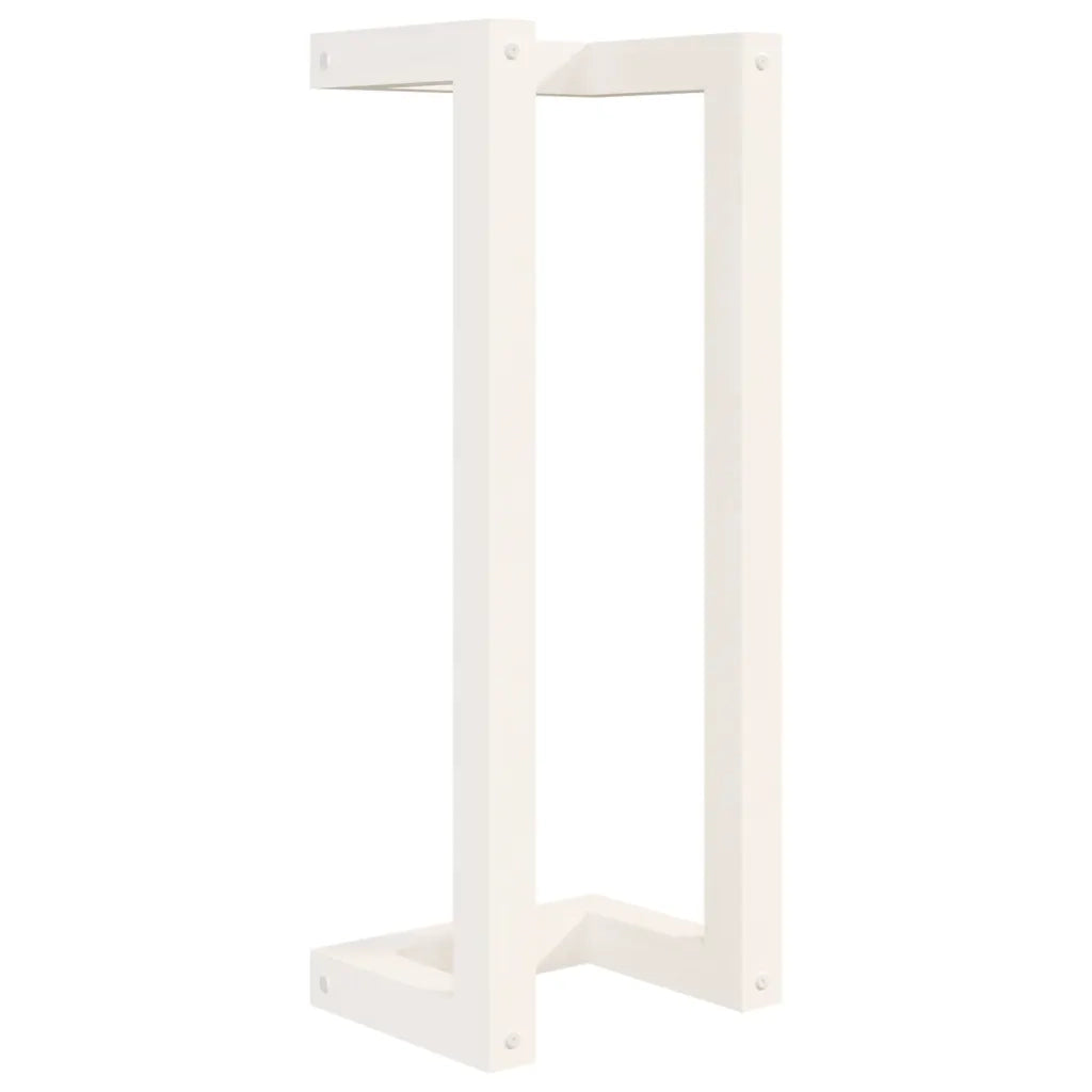 Portasciugamani Bianco 23x18x60 cm in Legno Massello di Pino CFW3837667