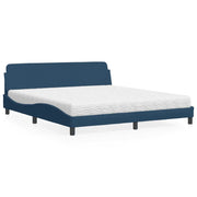 Letto con Materasso Dover Blu 180x200 cm in Tessuto