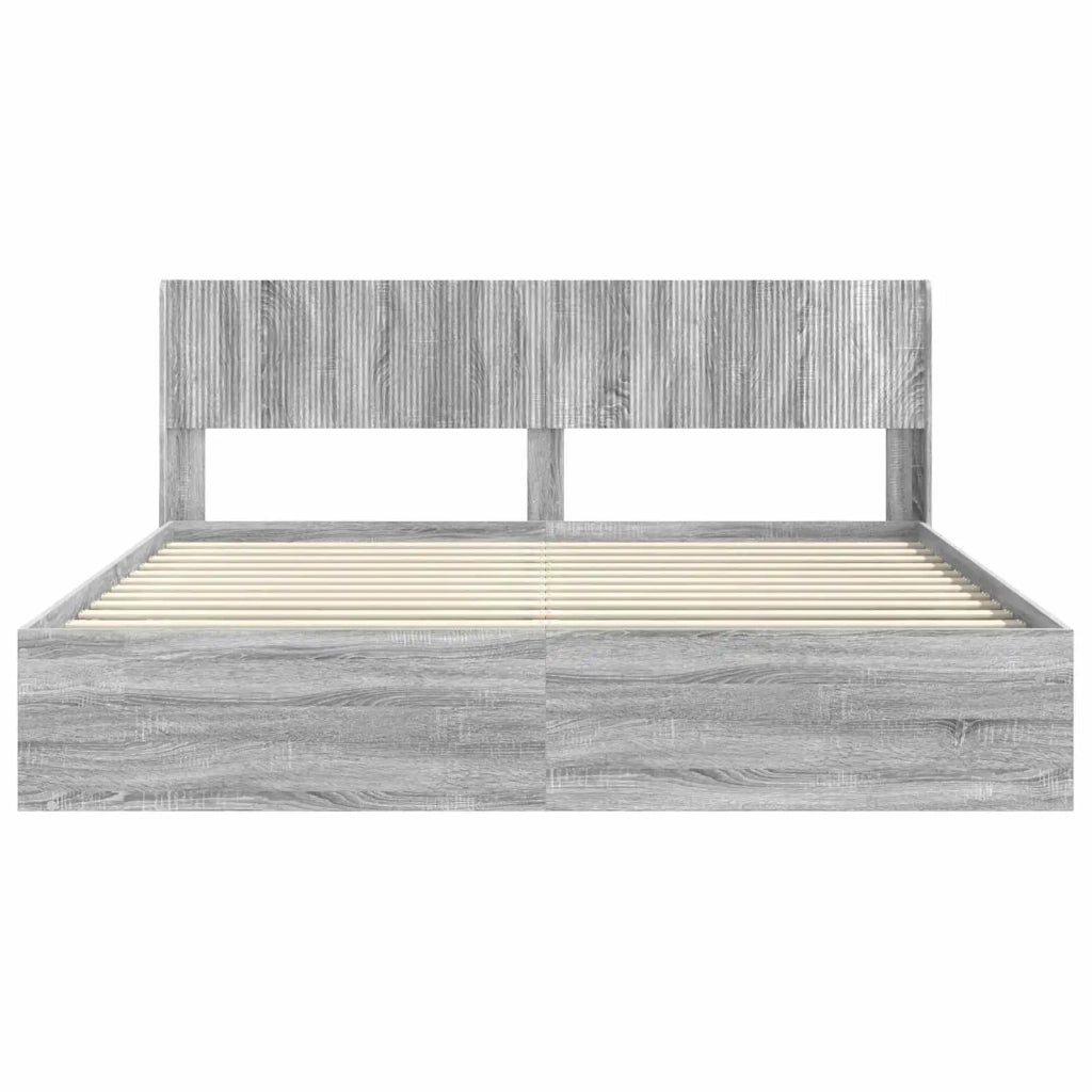 Struttura del letto con stoccaggio e testata 3 pcs 3414176