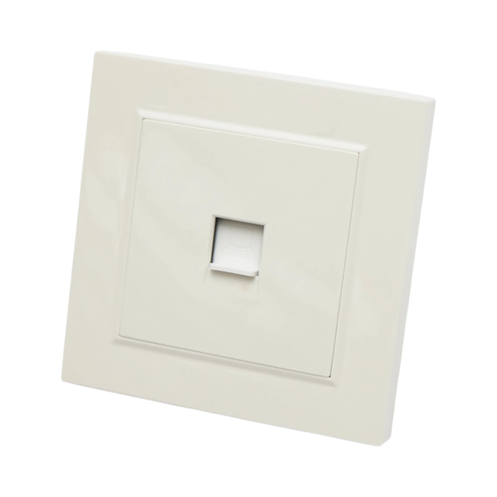 Presa internet RJ45 bianca in ABS da incasso 80x80mm