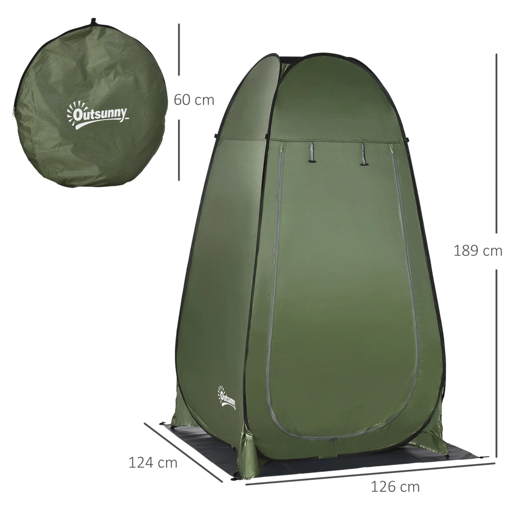 Cabina Doccia Portatile ¨C Minimal ¨C Verde Oliva 126x124x189 cm