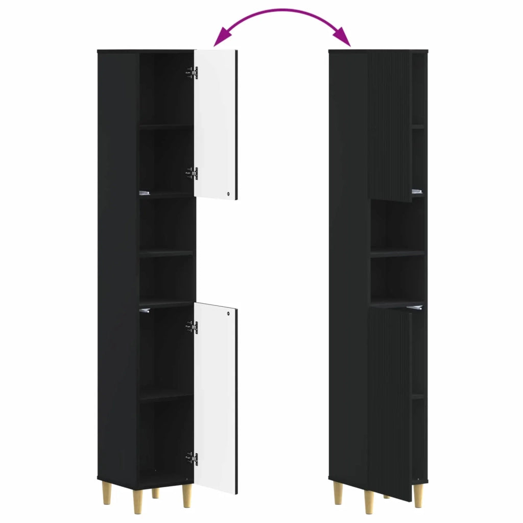 Set di Armadi da Bagno da 2 Pezzi ARNHEM Nero 3417523