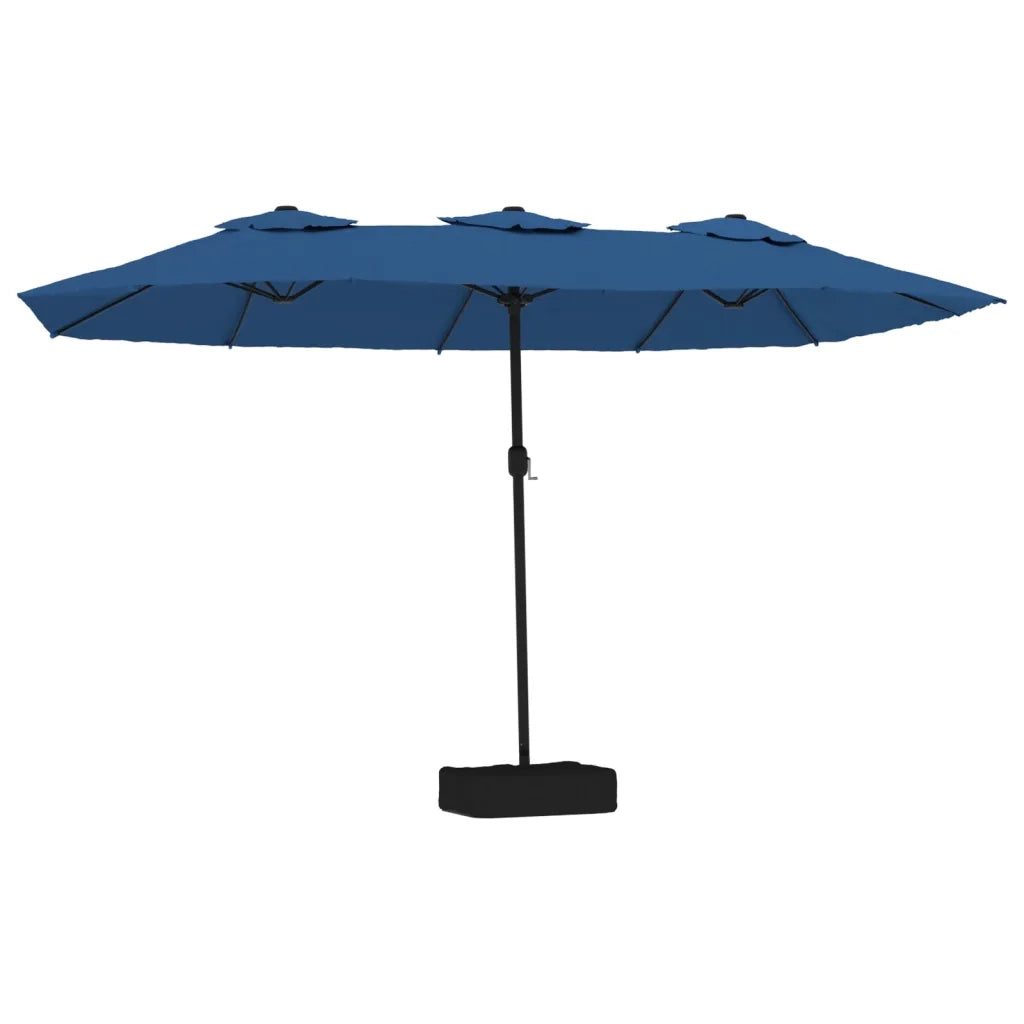 Ombrellone a Doppia Testa Azzurro 449x265 cm 362952