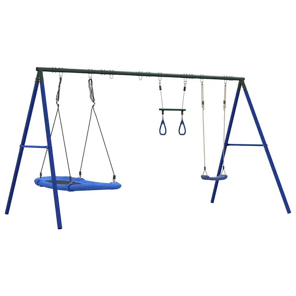 Set Gioco da Esterno con Altalena Trapezio e Altalena Nido CFW1172406