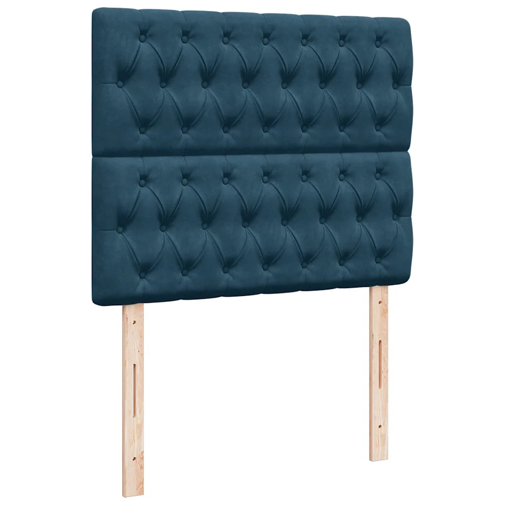 Giroletto a Molle con Materasso Blu 120x200 cm in Velluto