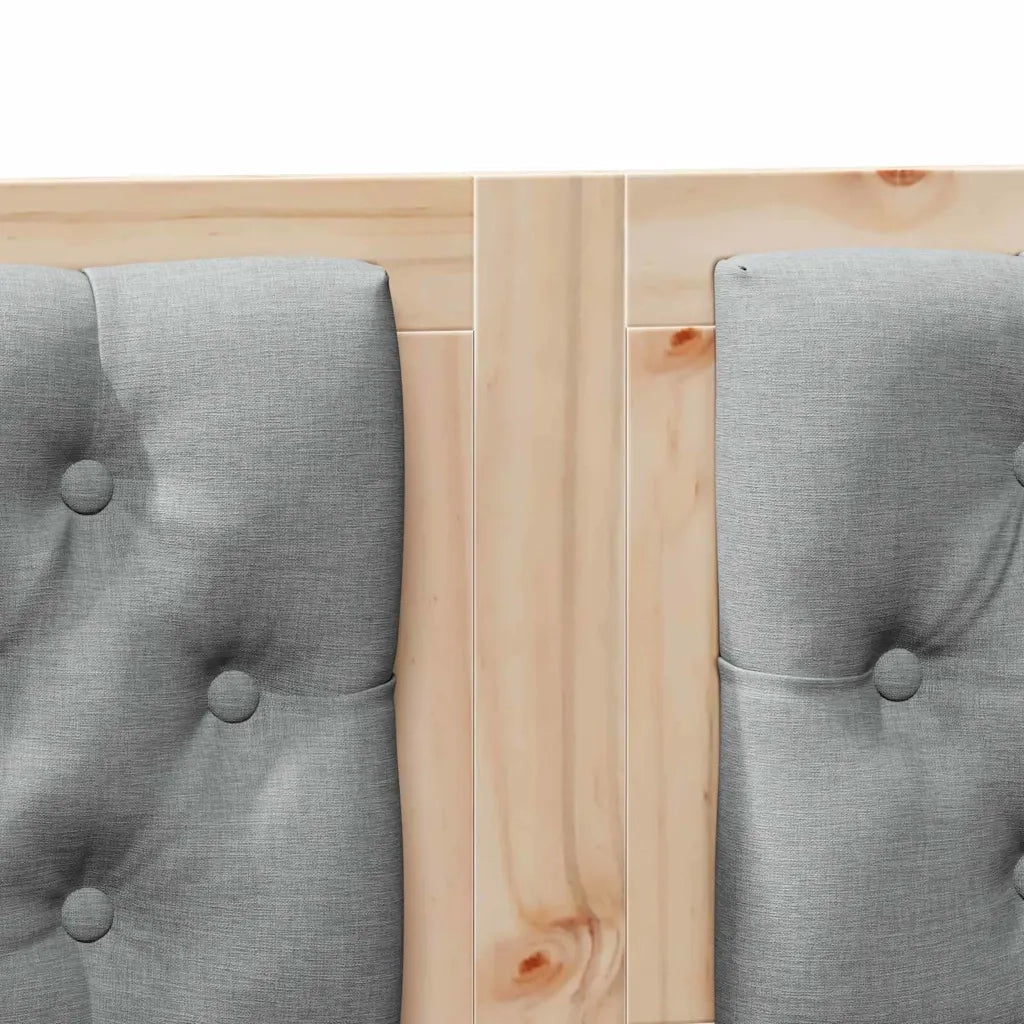 Testiera | Testata Marrone e grigio chiaro 140 cm Legno di pino massello