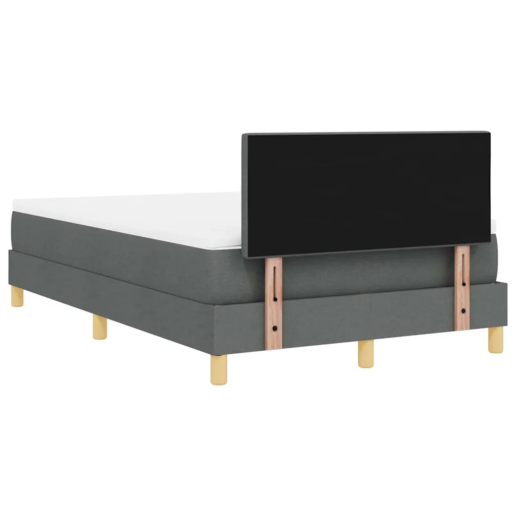 Letto a molle con cuscino Grigio scuro 120 x 200 cm Tessuto 3338910