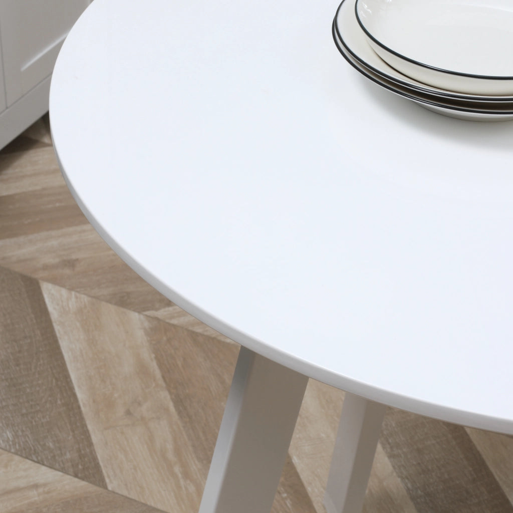 Tavolo rotondo da cucina e sala da pranzo bianco Ø72 x 75 cm