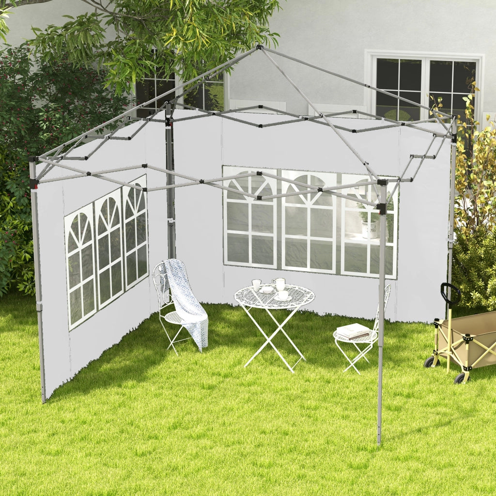Pannelli laterali per tenda da giardino 3x3m con finestra ¨C Minimal ¨C 295x195cm bianco