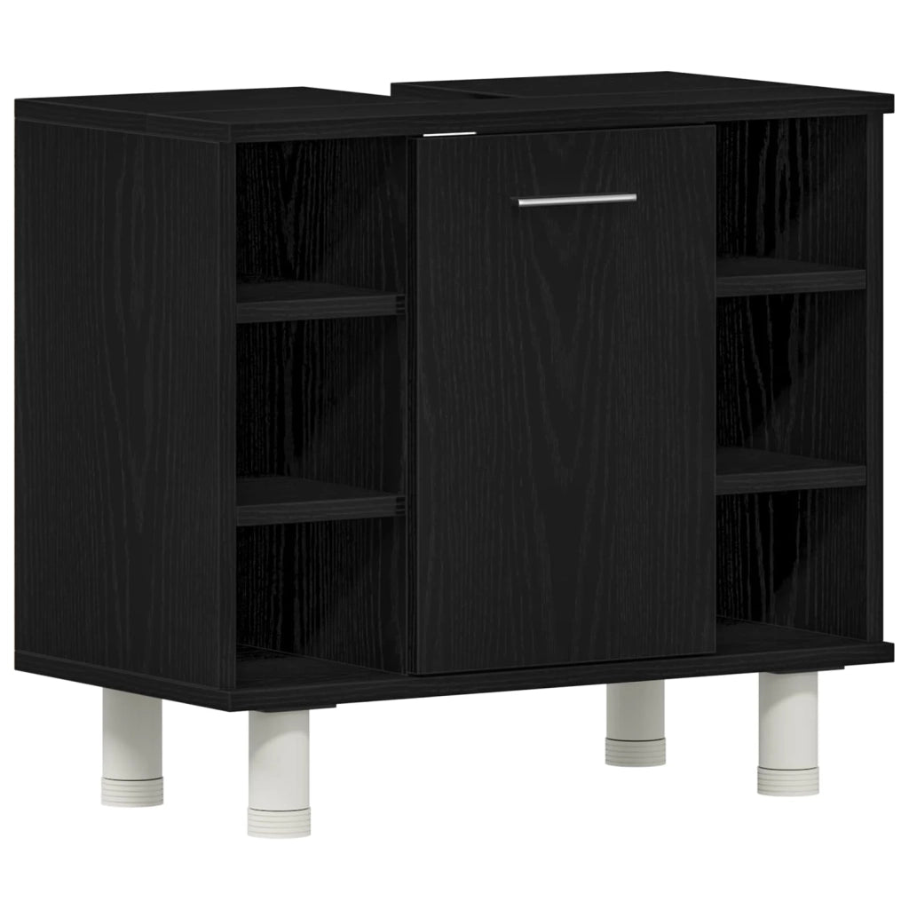 Set di mobili per il bagno 3 pcs Nero 30 x 30 x 179,5 cm 3333049