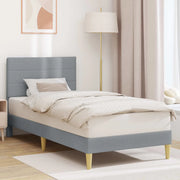 Struttura del letto-Giroletto Grigio Chiaro 100 x 200 cm Tessuto 264425