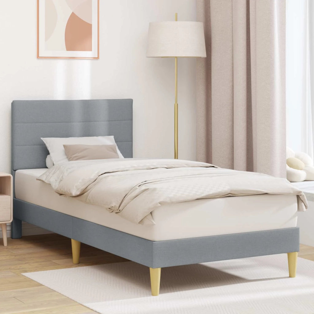 Struttura del letto-Giroletto Grigio Chiaro 100 x 200 cm Tessuto 264425