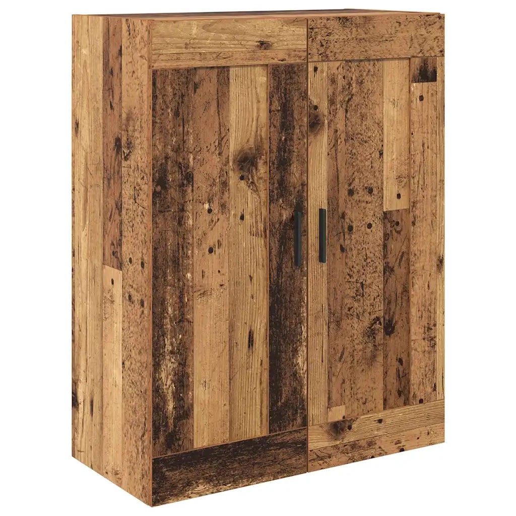 Credenza 2 pz-Set di 2 Buffet-Armadio da cucina Legno vecchio Legno Stratificato e Vetro 785405