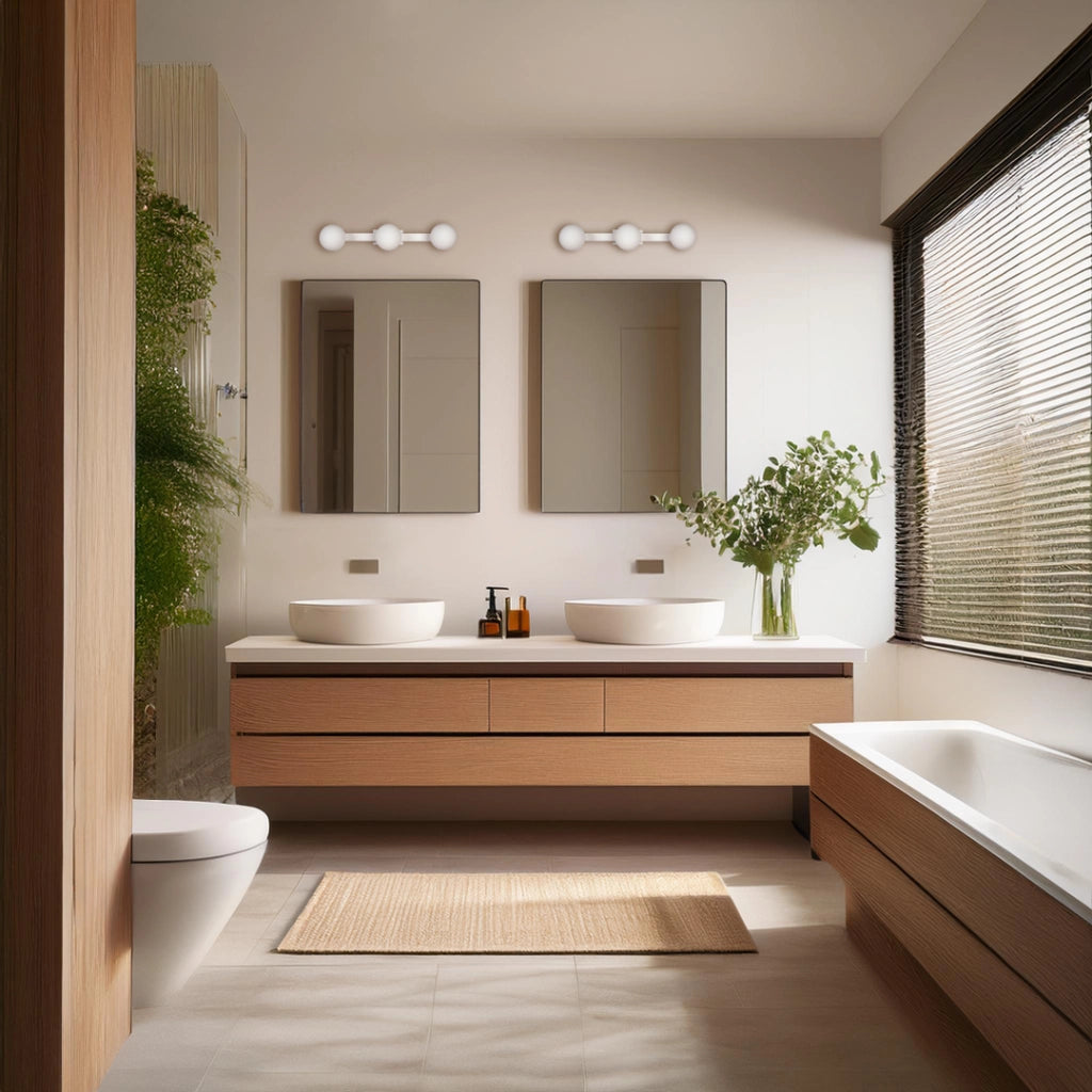 Applique bagno moderna bianca LED 9W CCT 3xG9 Magnet