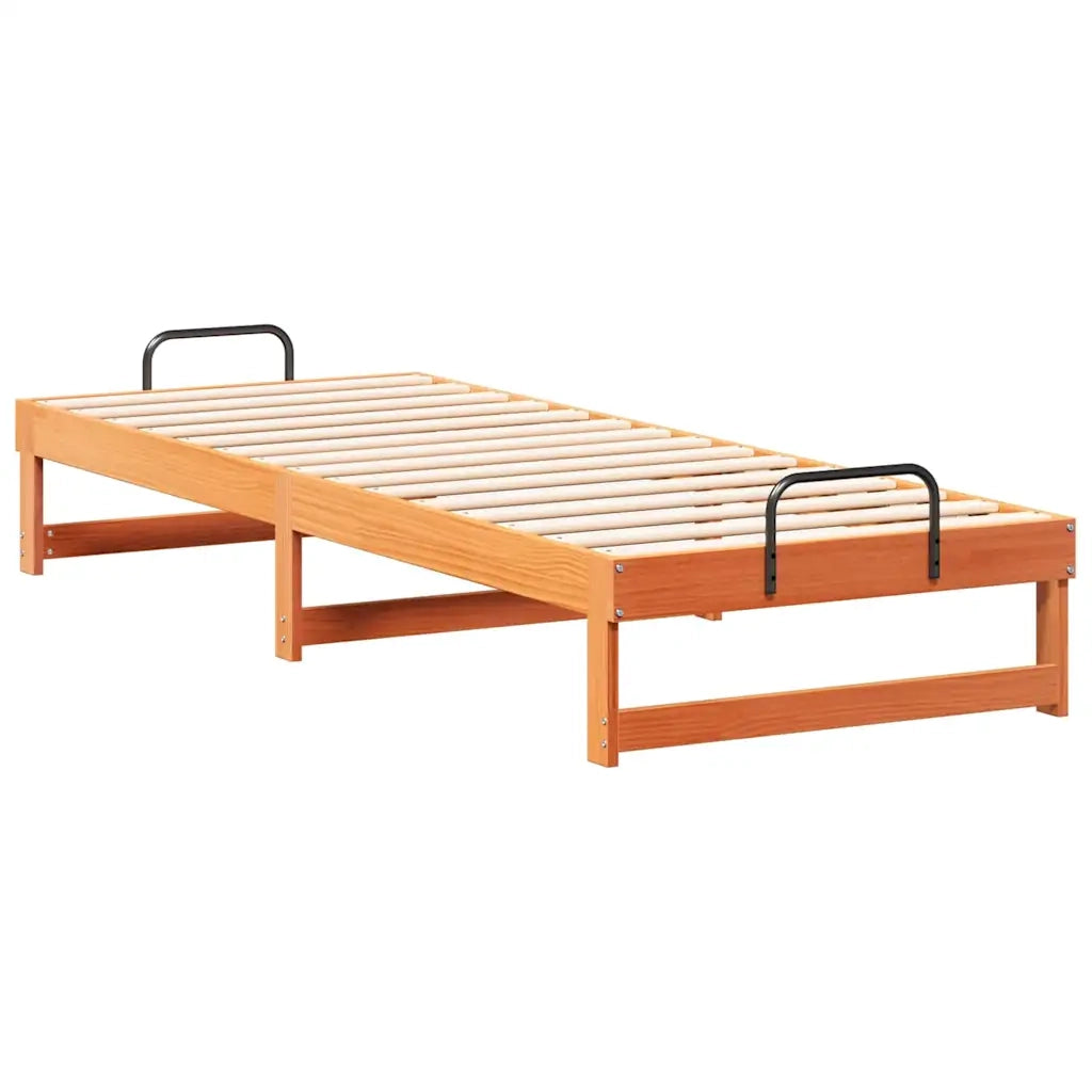 Letto singolo | Letto per adulti | Struttura del letto Marrone 90 x 210 cm Pino massello