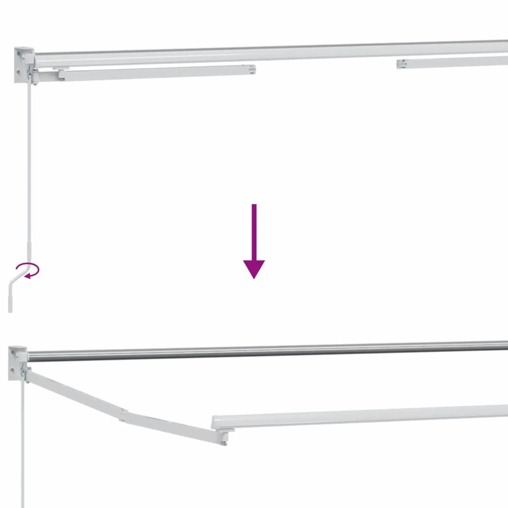Tenda retrattile manuale con LED Tortora 3426062