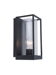 Applique esterna FLAIR nera alluminio E27 IP44 Lutec