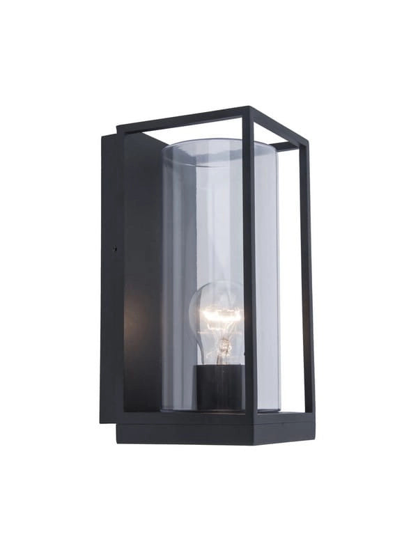 Applique esterna FLAIR nera alluminio E27 IP44 Lutec