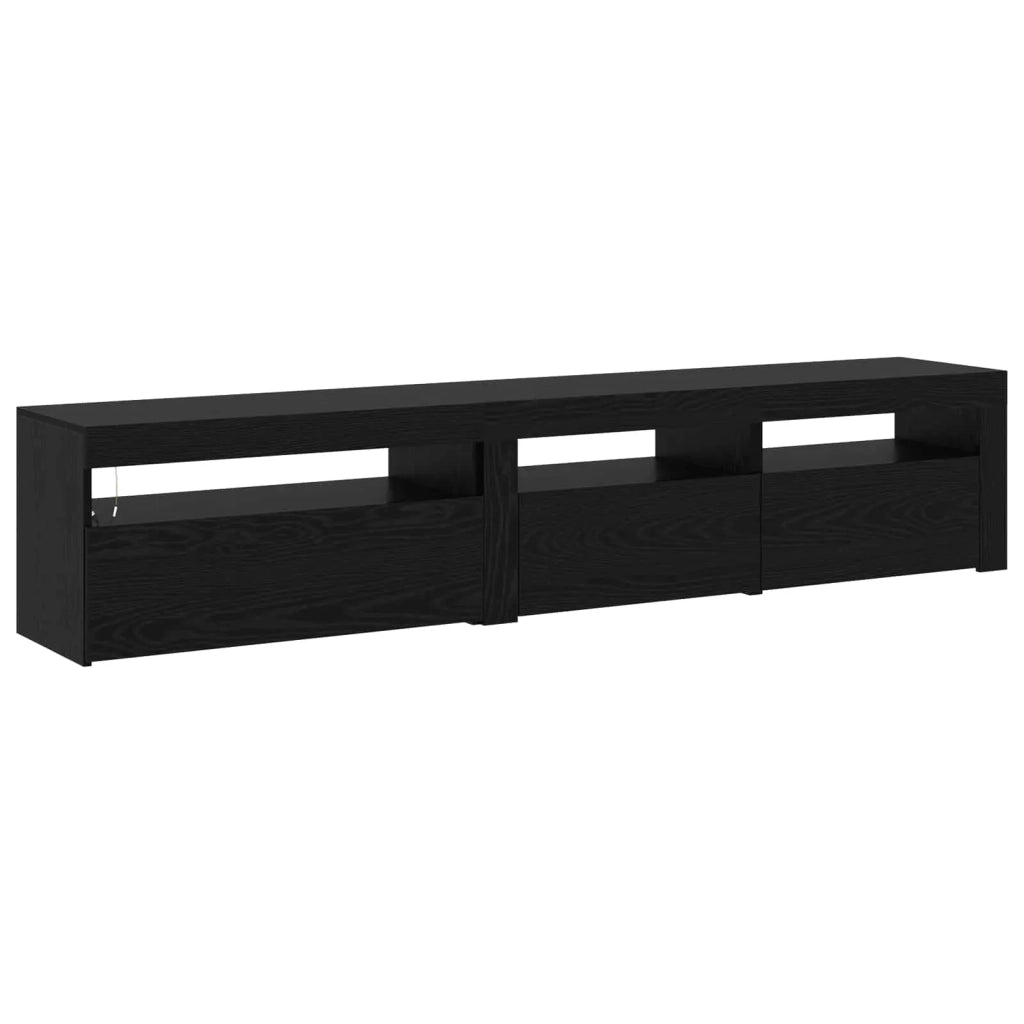 Mobile TV 2 pz | Armadietto TV | Mobile Porta TV Rovere Nero 195 x 35 x 40 cm Legno multistrato