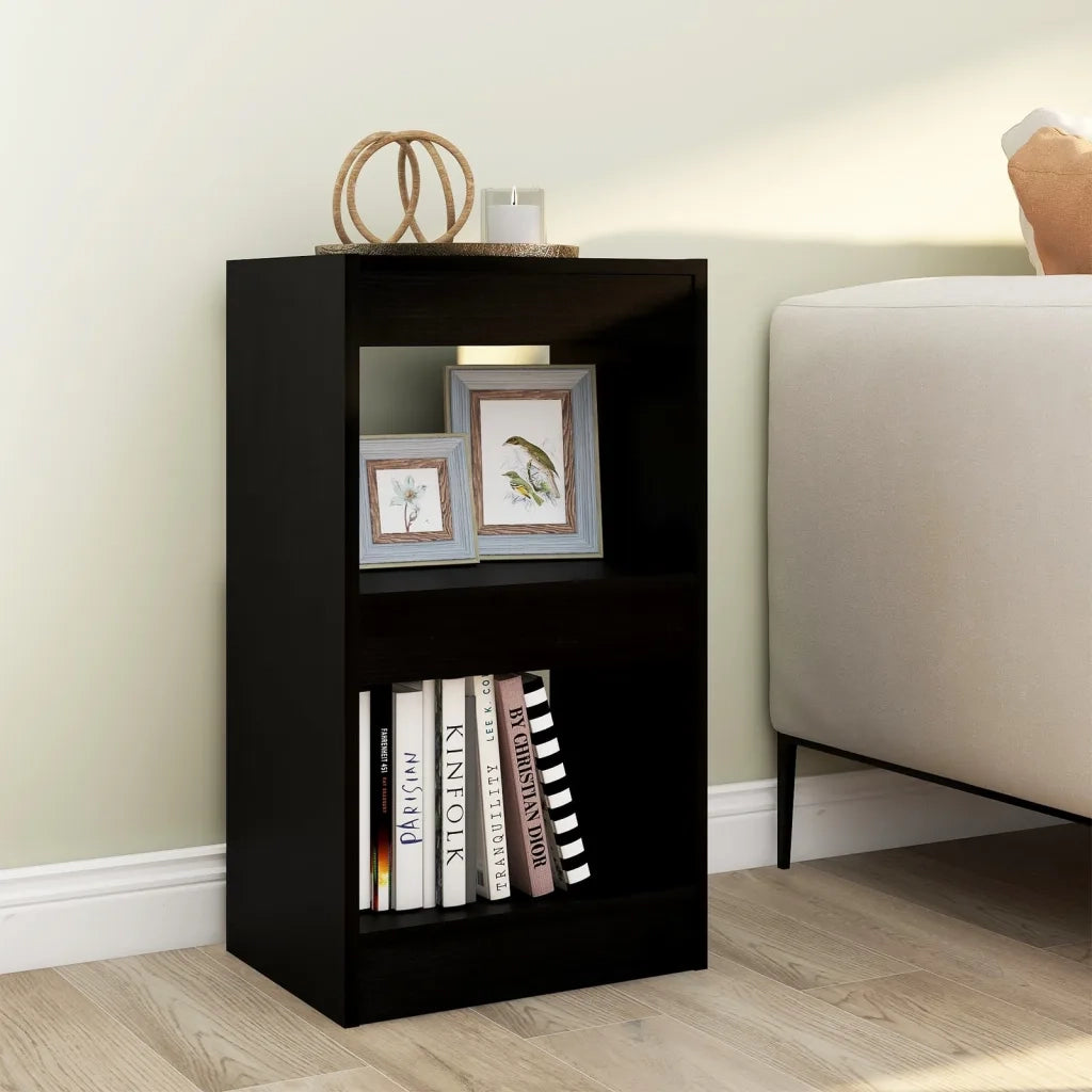 Libreria Divisorio-Scaffale per Libri-Mobile di Stoccaggio Nero 40x30x72 cm