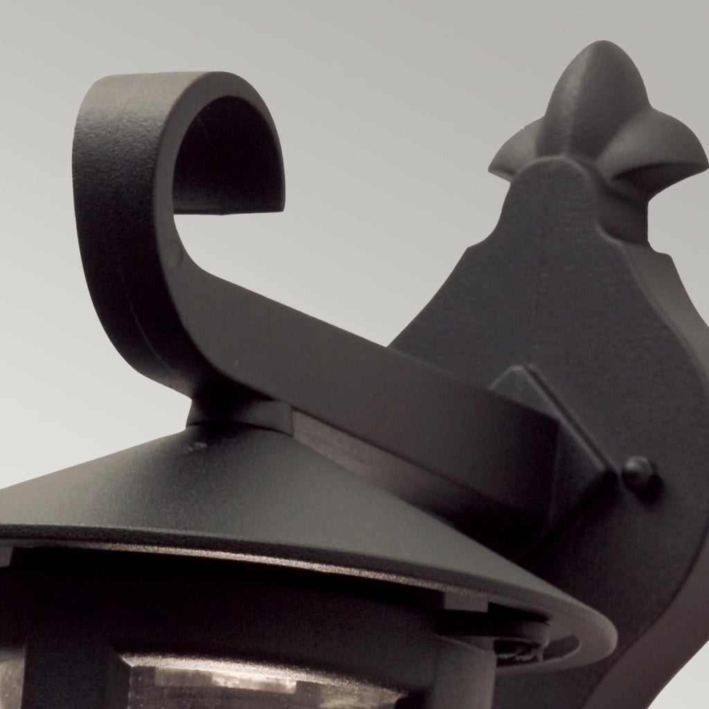 Applique esterna Hereford nera E27 Elstead in vetro
