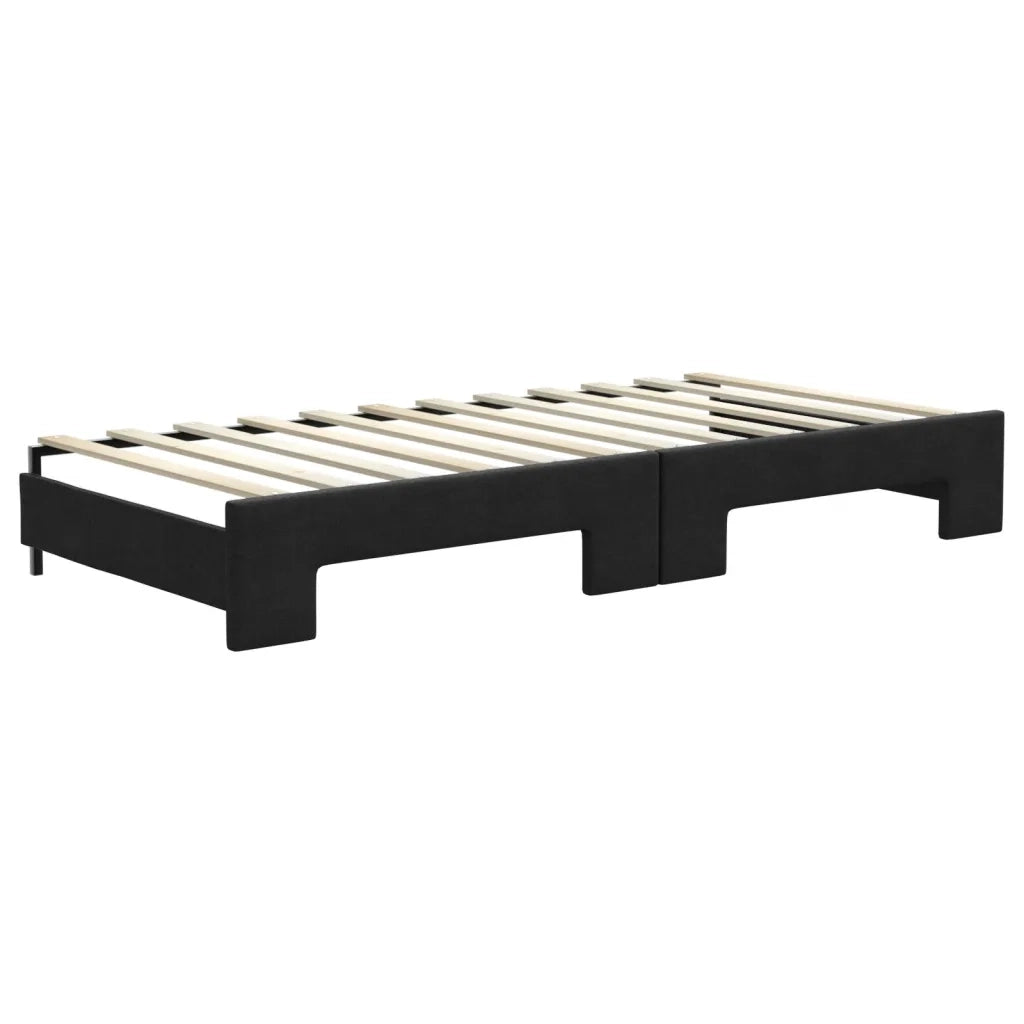 Divano letto | Sof¨¤ letto | Letto singolo Estraibile Nero 90x200 cm in Tessuto