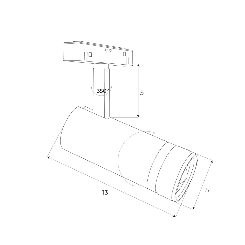 Faretto magnetico DALI LED 13W 783lm 3000K Maxlight