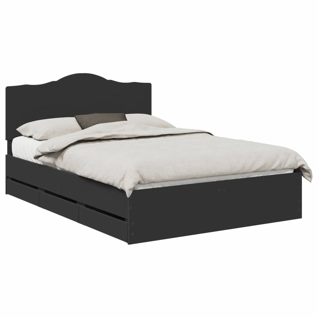 Struttura del letto Nero 150 x 200 cm Legno Ingegnerizzato 3413402