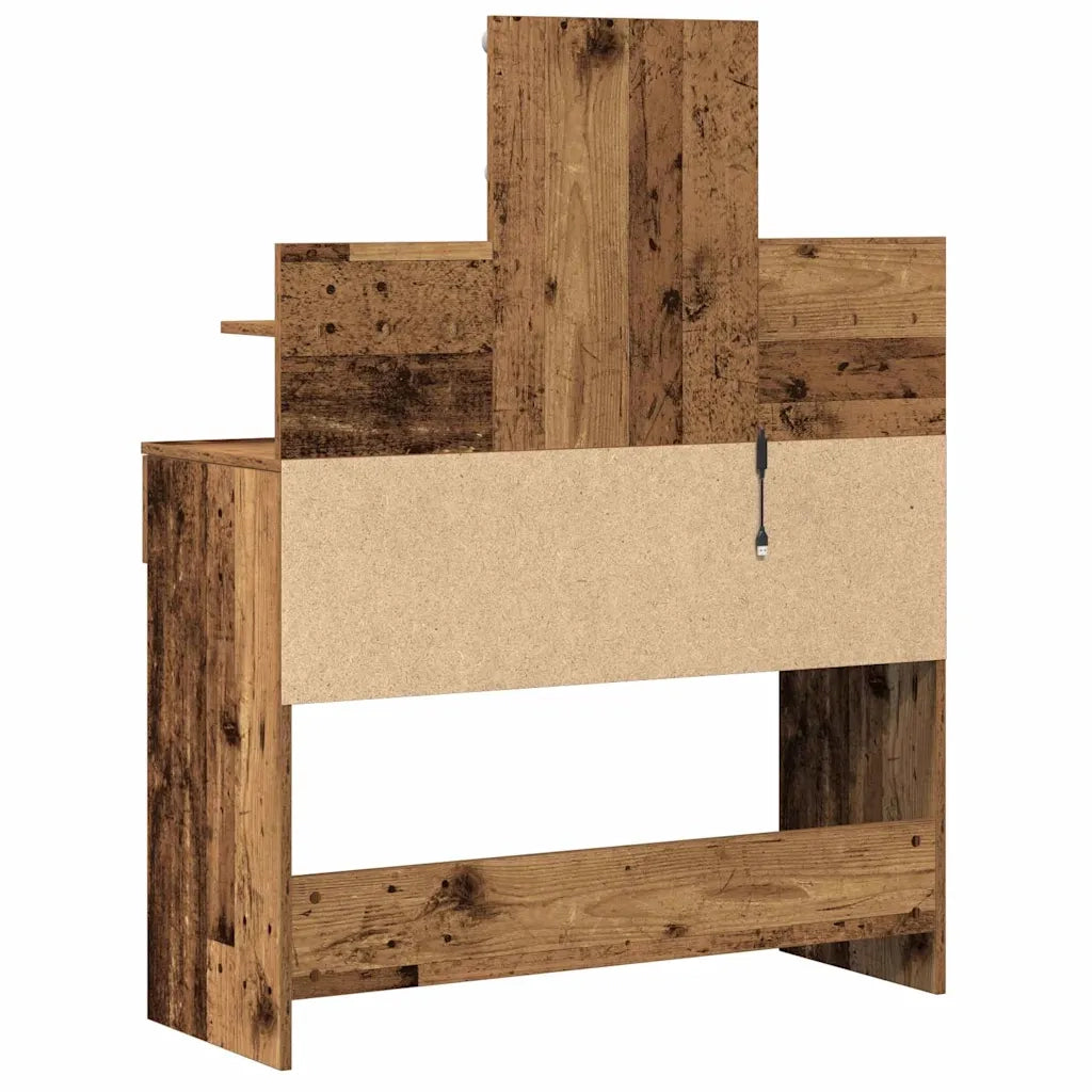 Tavolo da Trucco con cassetto Legno vecchio 100 x 40 x 130 cm 868850