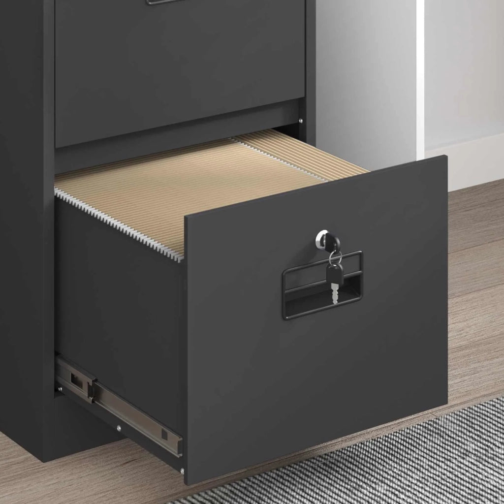 Armadio per File con cassetto Geometrico Nero 44 x 50 x 74,5 cm CFW7768936
