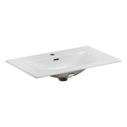 Lavabo da incasso VELOA 90 cm ceramica bianco lucido design moderno
