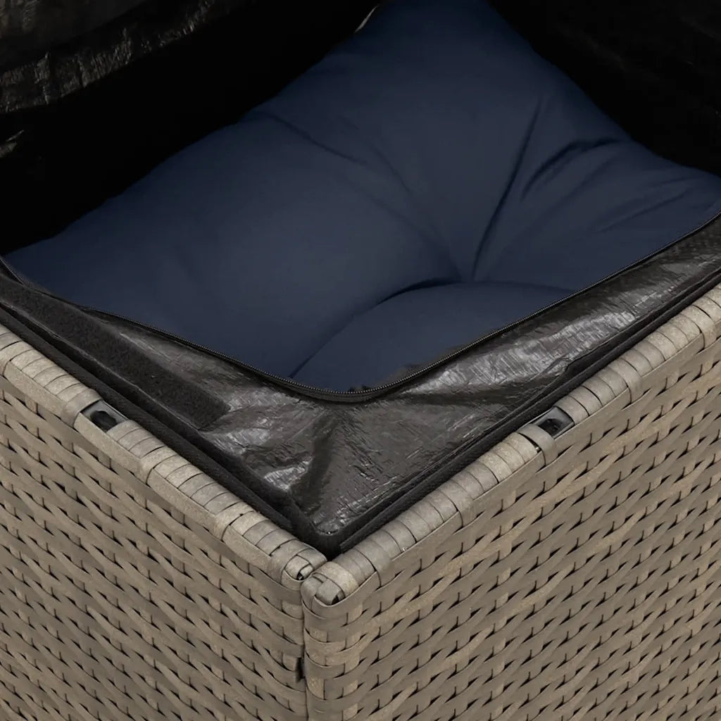 Set Divani da Giardino 7 pz con Cuscini Grigio in Polyrattan 3255998