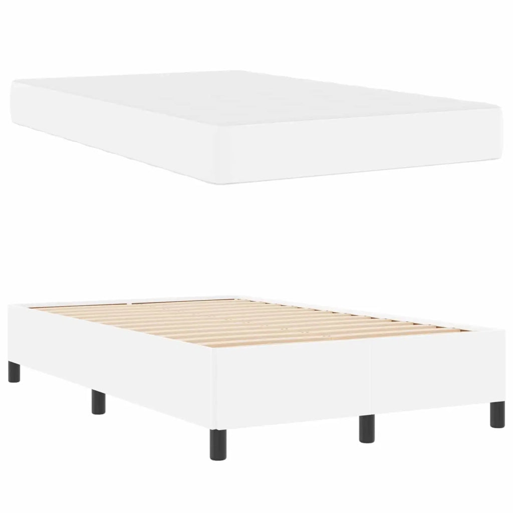 Struttura del letto con materasso Bianco 120 x 200 cm Tessuto 3398995