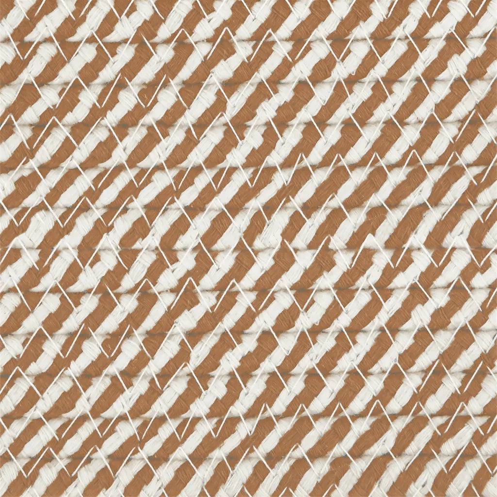 Cesto per Biancheria Marrone e Bianco ?60x36 cm in Cotone CFW1208833