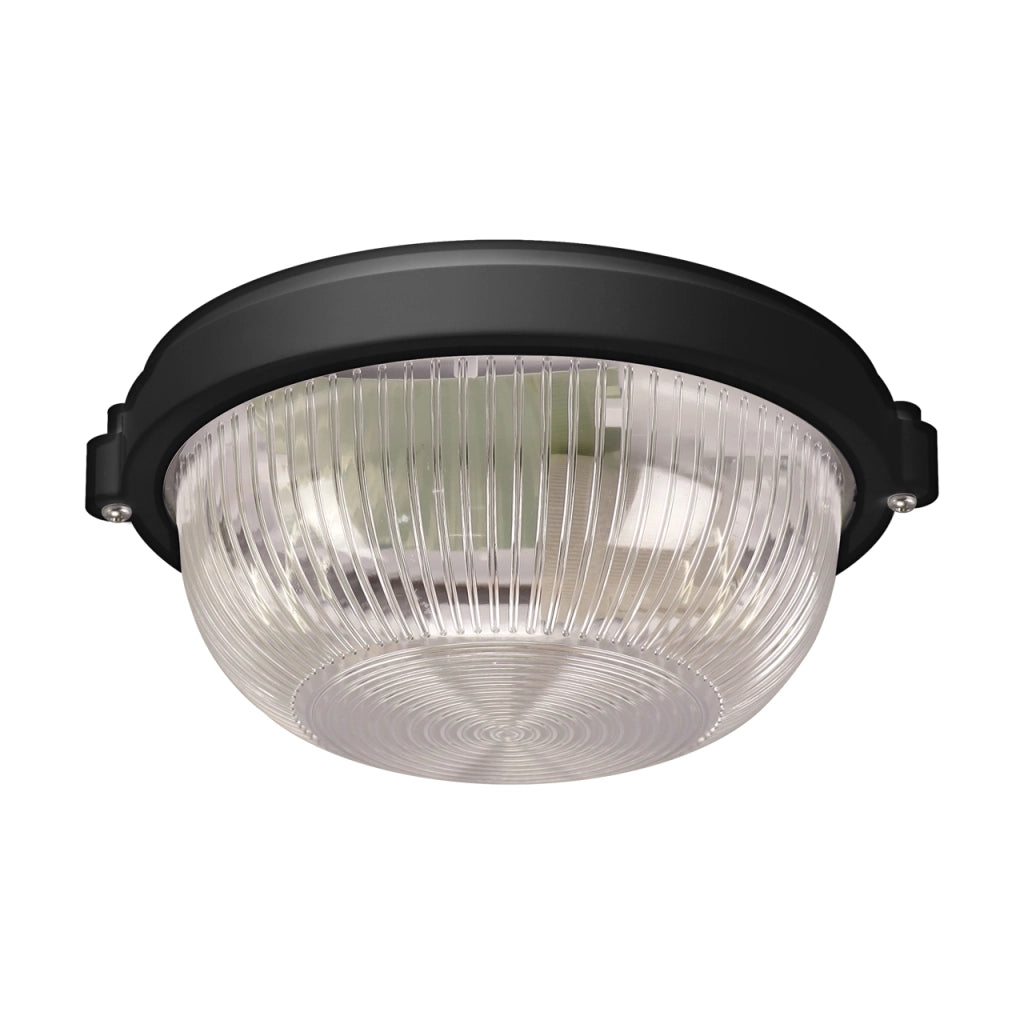 Plafoniera esterna IP65 nera Ø18 E27 10W Struhm Salto