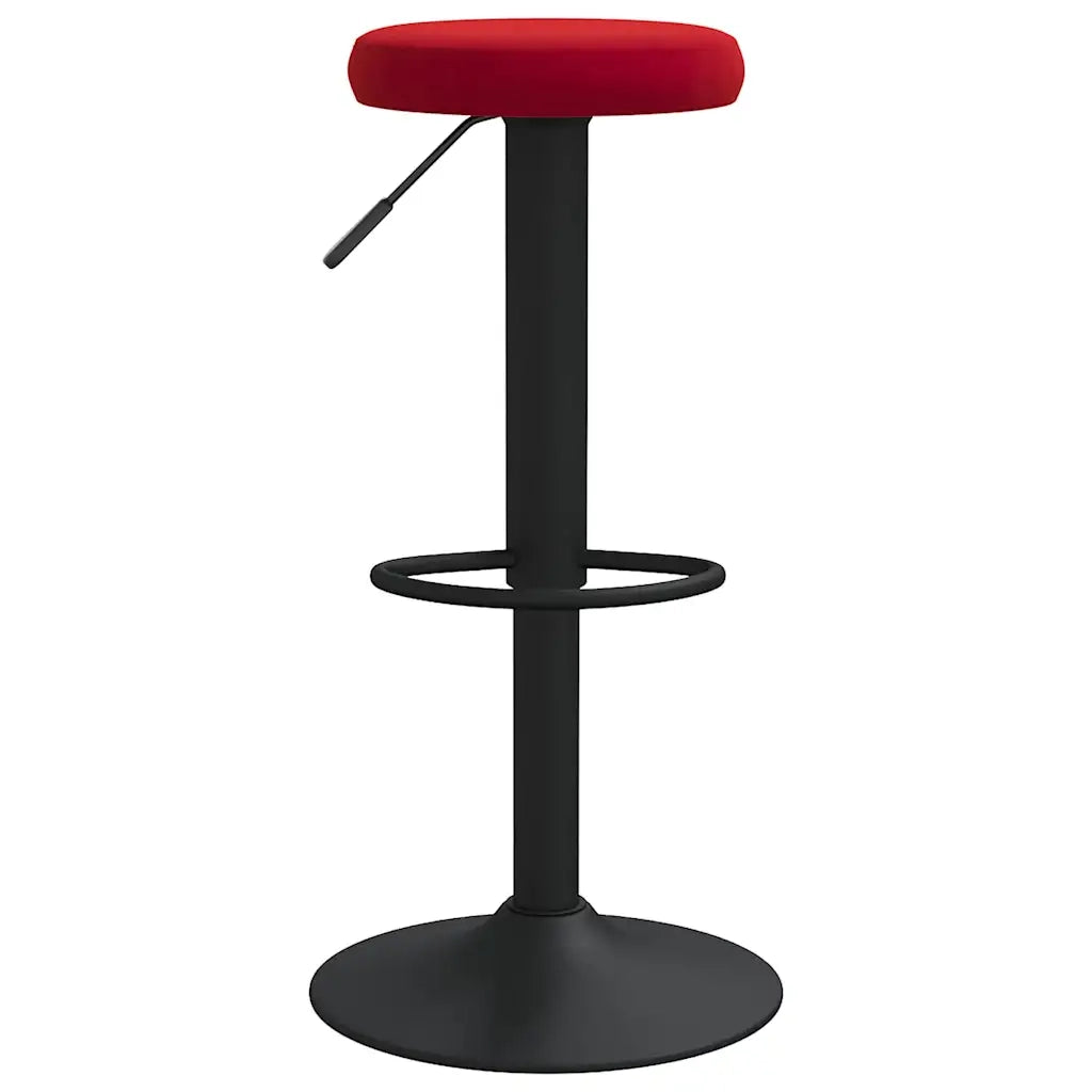 Sgabelli da Bar 2 pz Rosso Vino in Velluto 333149