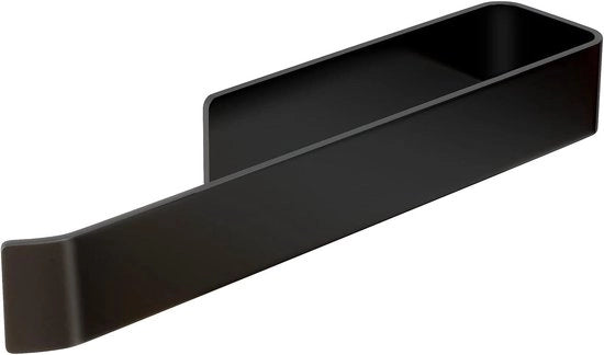 Supporto per asciugamani autofissante nero 25 cm acciaio inossidabile SUS304 - foro - per bagno cucina - Vista. supporto per asciugamani.