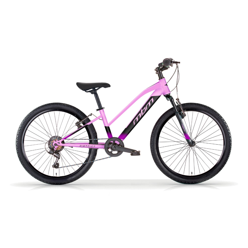 Bicicletta MTB MBM District Donna 26" con Cambio 18 Velocità-Rosa
