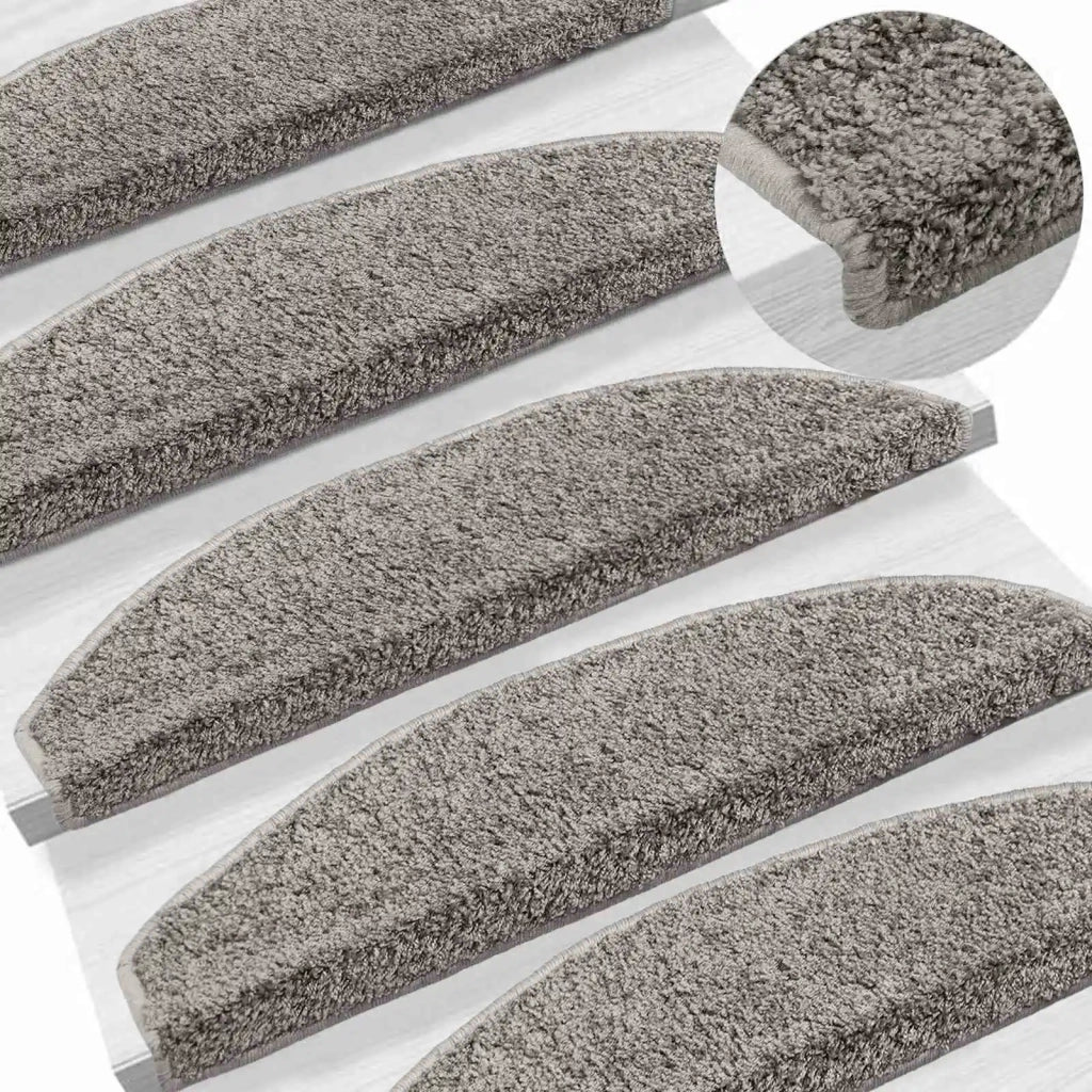 Tappetini per scale autoadesivi Semicircolare 15 pz | Gradini per Scale Grigio