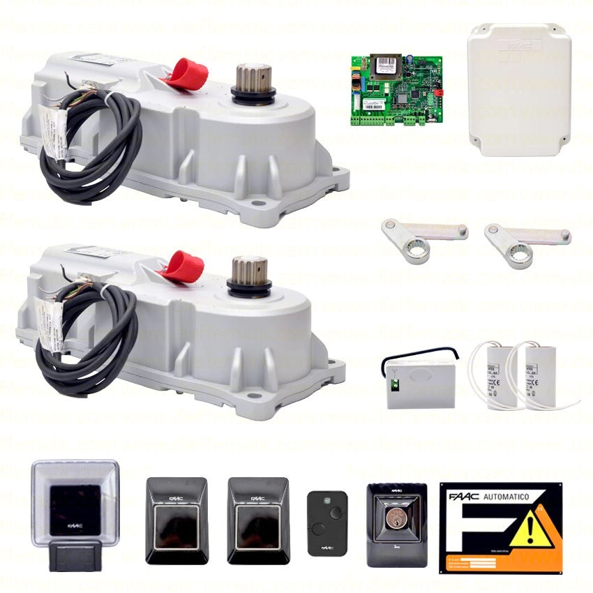 106746445 FAAC KIT POWER 230V SAFE PER AUTOMAZIONE CANCELLO A BATTENTE INTERRATO