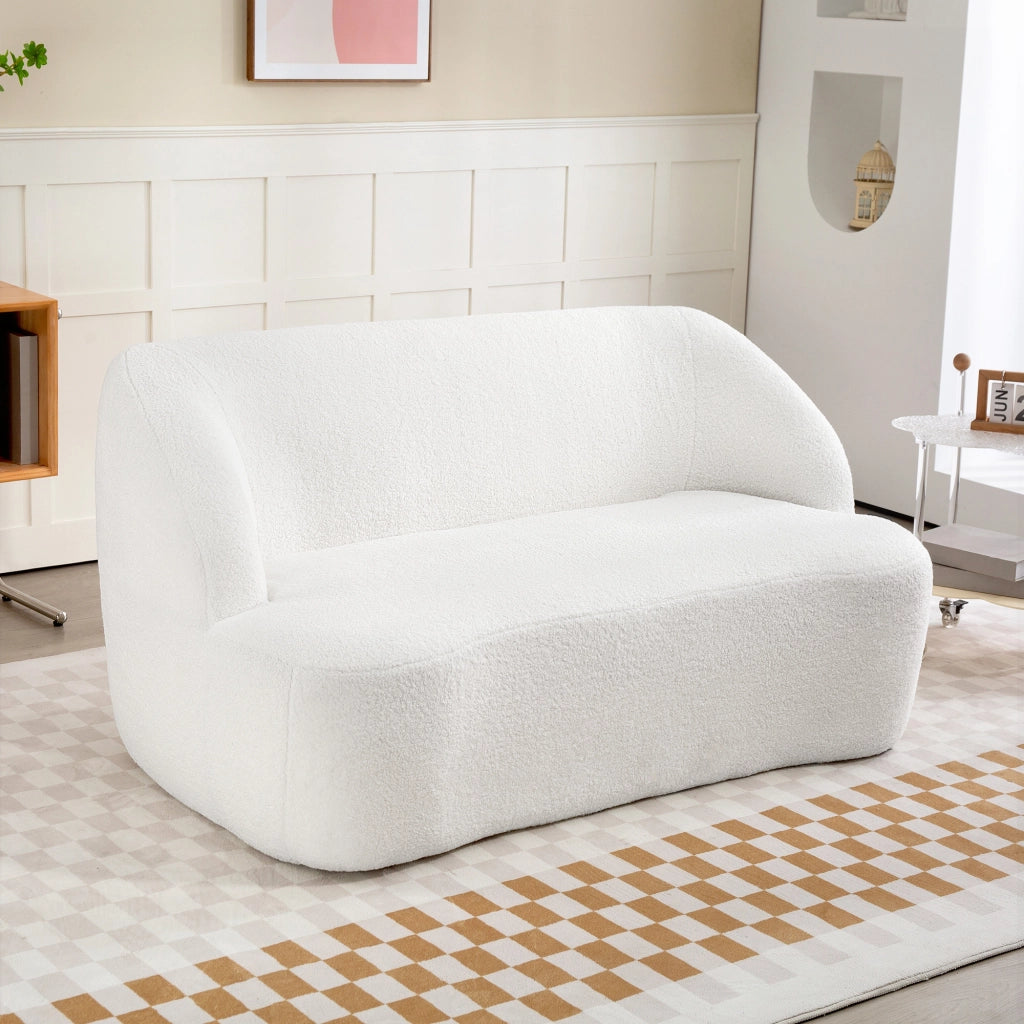 Divano 2 posti ¨C Minimal ¨C crema tessuto morbido
