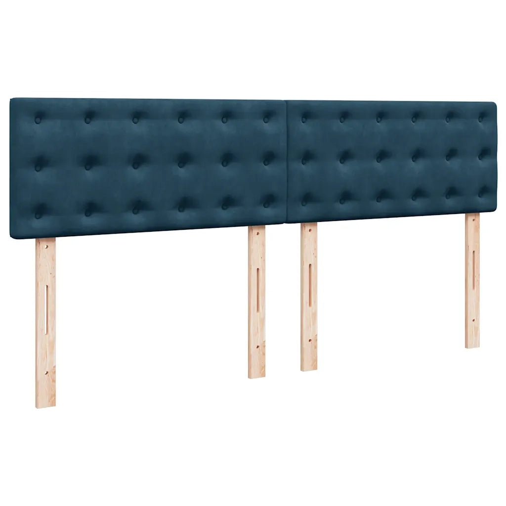 Giroletto a Molle con Materasso Blu 180x200 cm in Velluto 3290122
