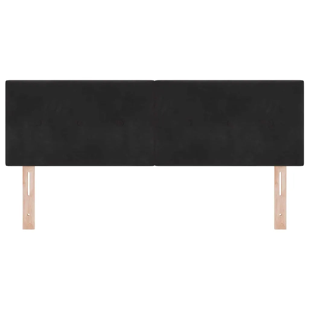 Testiera | Testata LED con strisce LED Nero 160 cm Velluto