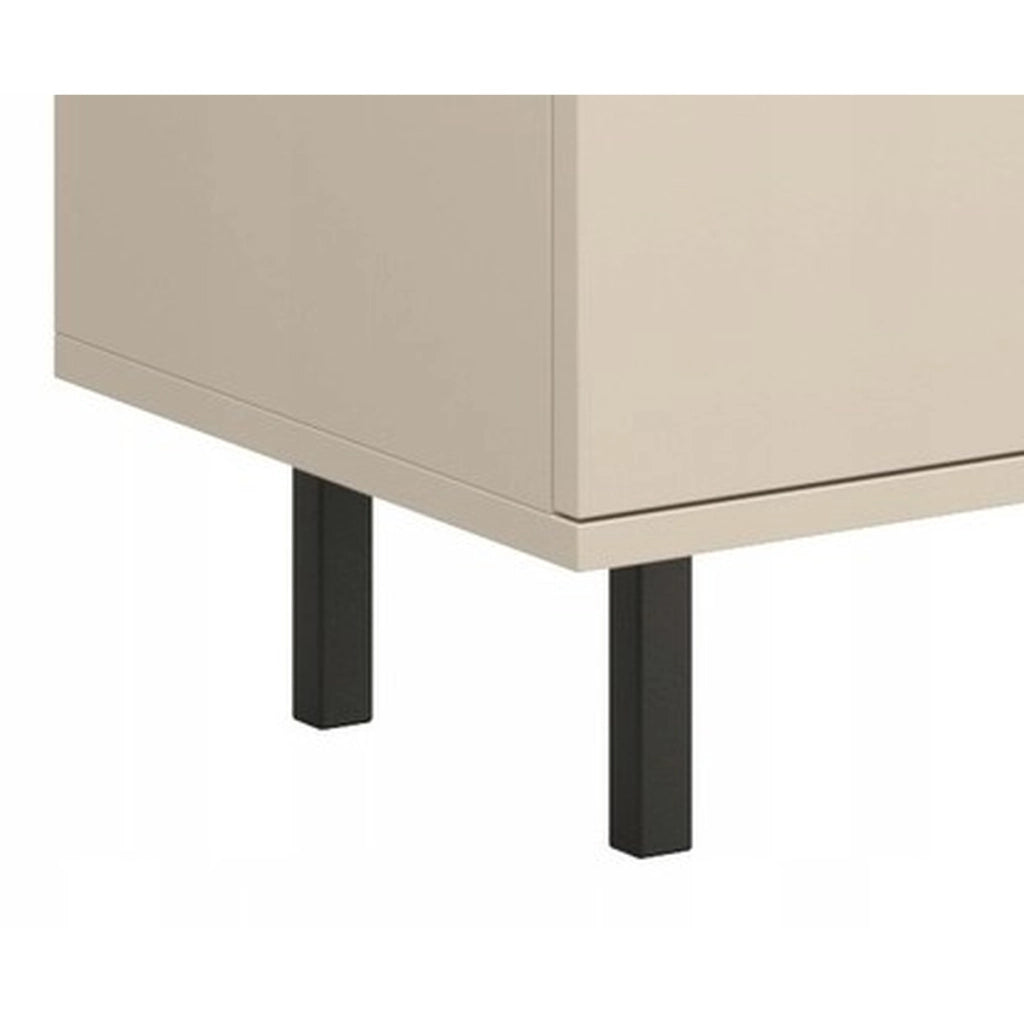 Mobile porta TV Focus in cashmere con gambe nere