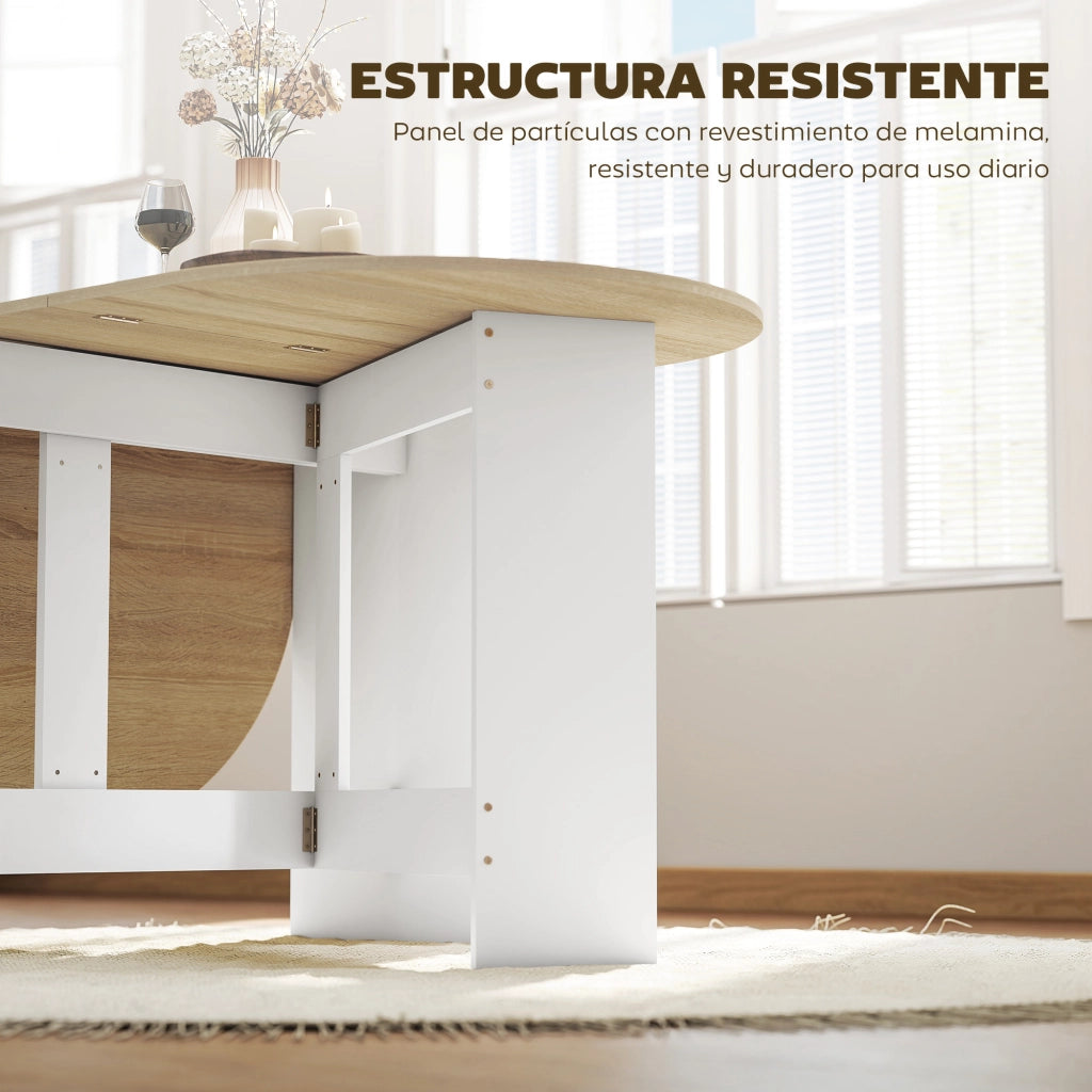 Tavolo da cucina pieghevole allungabile ovale ¨C Xylo ¨C Legno naturale 163x80x75 cm