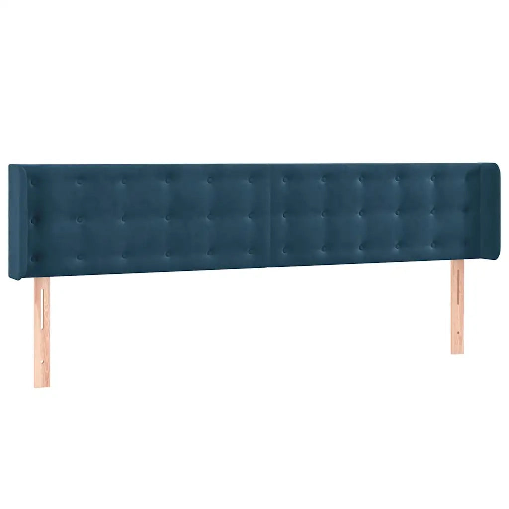 Testiera a LED Blu Scuro 183x16x78/88 cm in Velluto 3123734